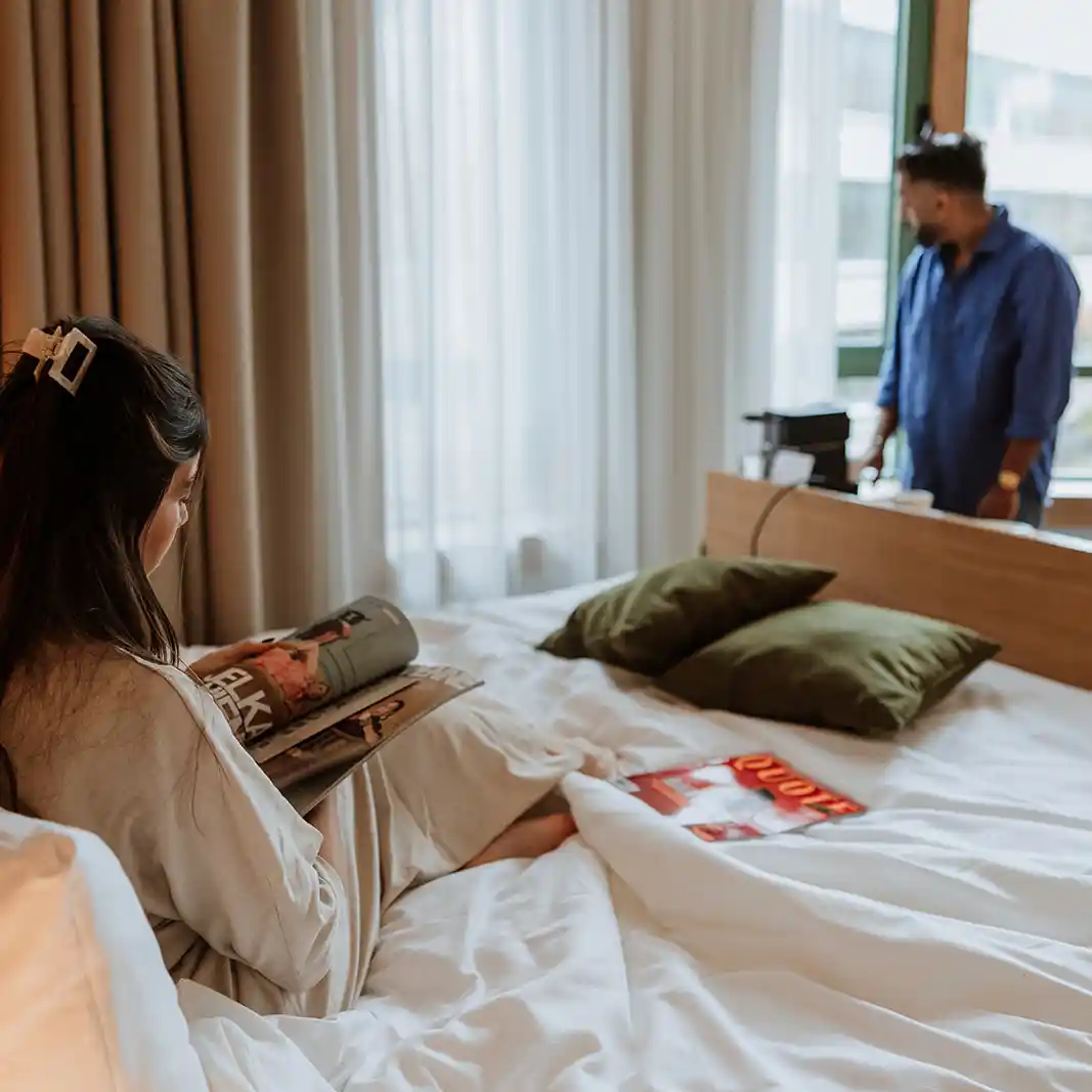 Townhouse DenHaag lezen in bed